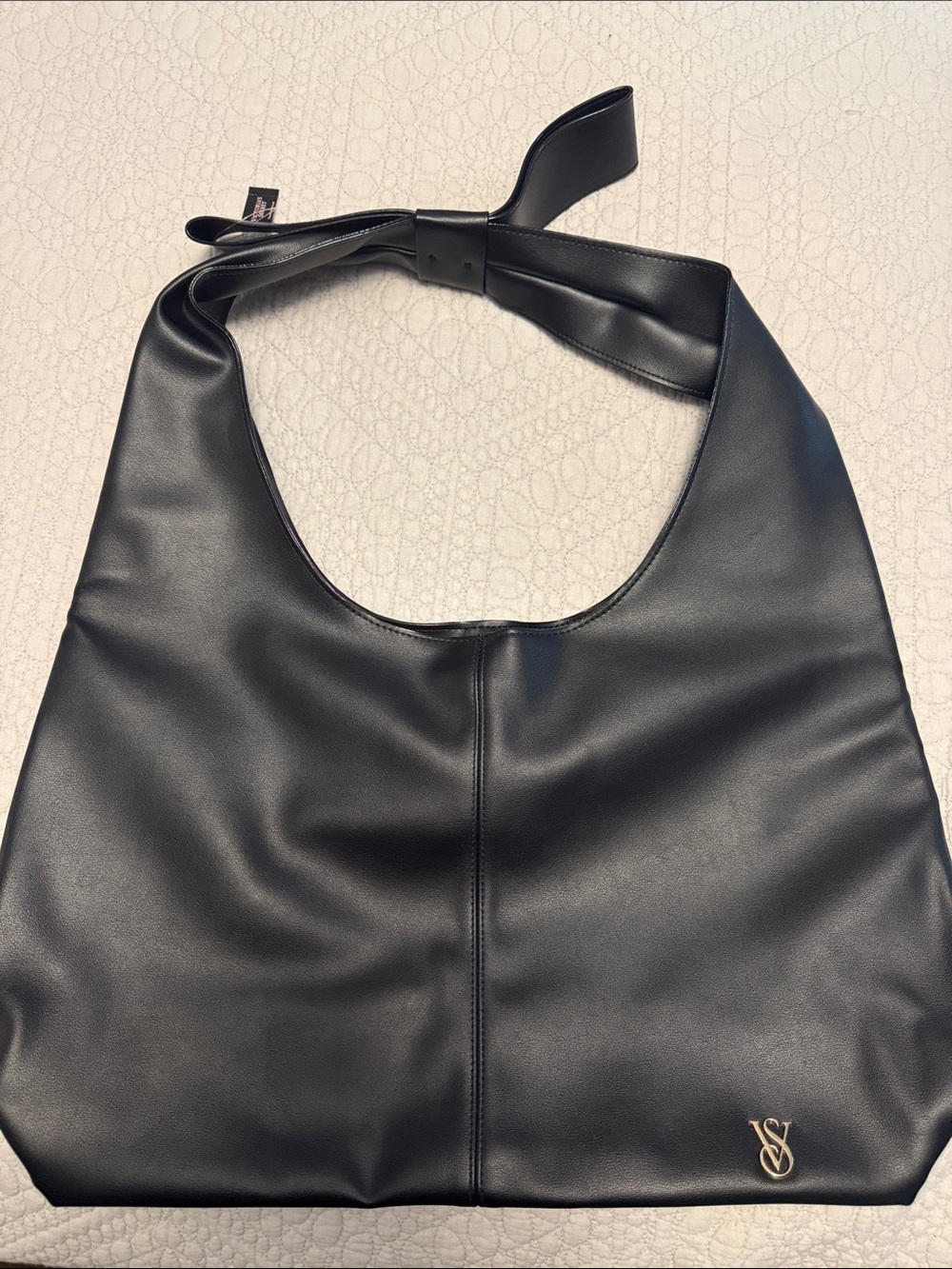 Black Victoria secret Shoulder Bag with Gold Accent